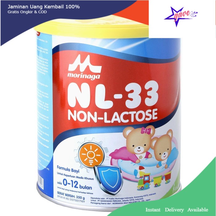 [ COD ] Morinaga NL-33 non lactose 350 gram
