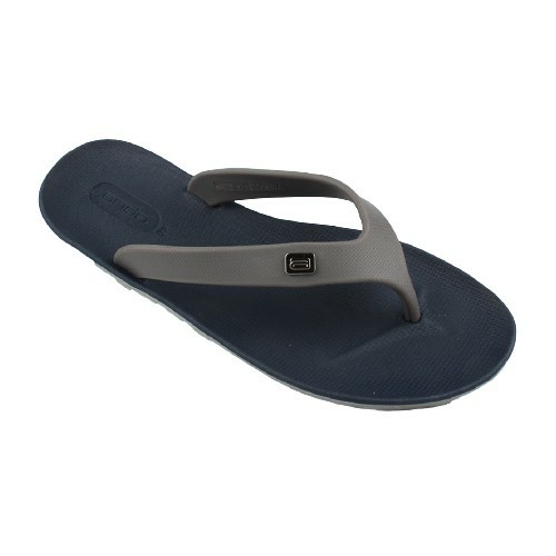 Ando Viral Terbaru 7 Warna Sandal Jepit Pria Sol Karet Anti Slip Ando Original-Navy/Abu