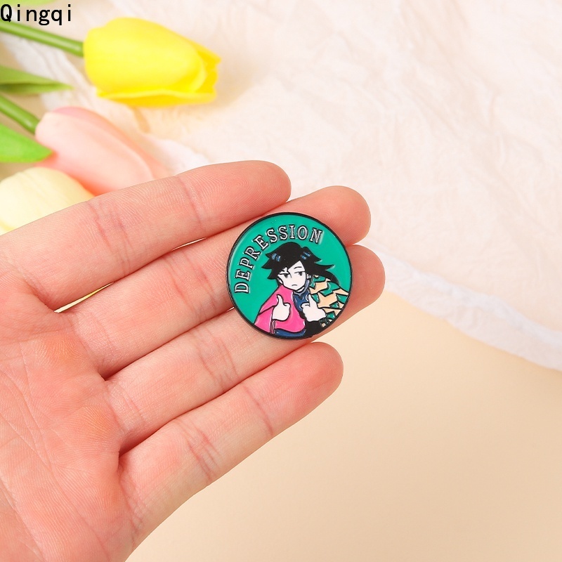 Bros Pin Enamel Desain Karakter Kartun Anime Demon Slayer Kimetsu No Yaiba Untuk Fans