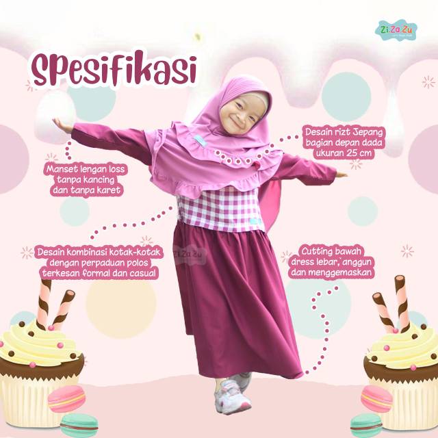 Rinjani Dress By Zizazu Gamis Anak Couple