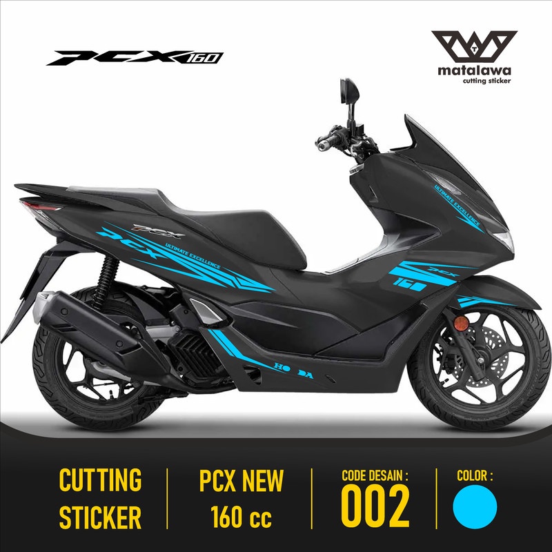 Cutting Sticker PCX 160 - Aksesoris Motor Stiker Striping Honda PCX 160 cc Skotlet Sticker Lis Varia