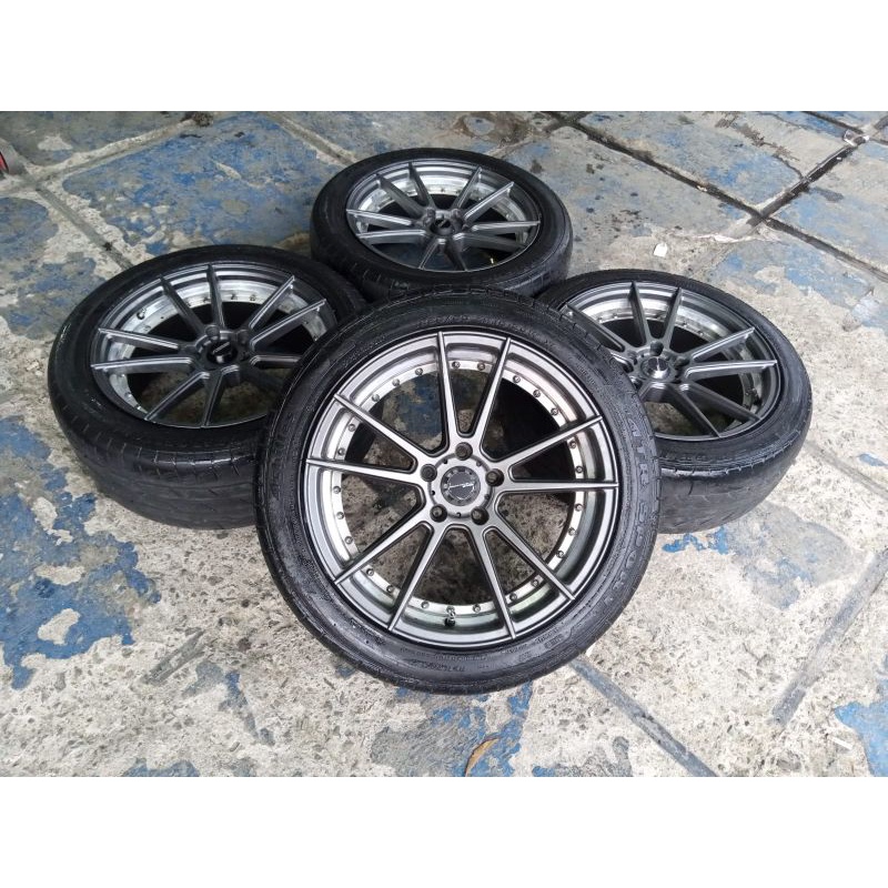 VELG BEKAS COPOTAN MOBIL R18 BAUT 5 PCD 114 BEKAS MOBIL ERTIGA INOVA