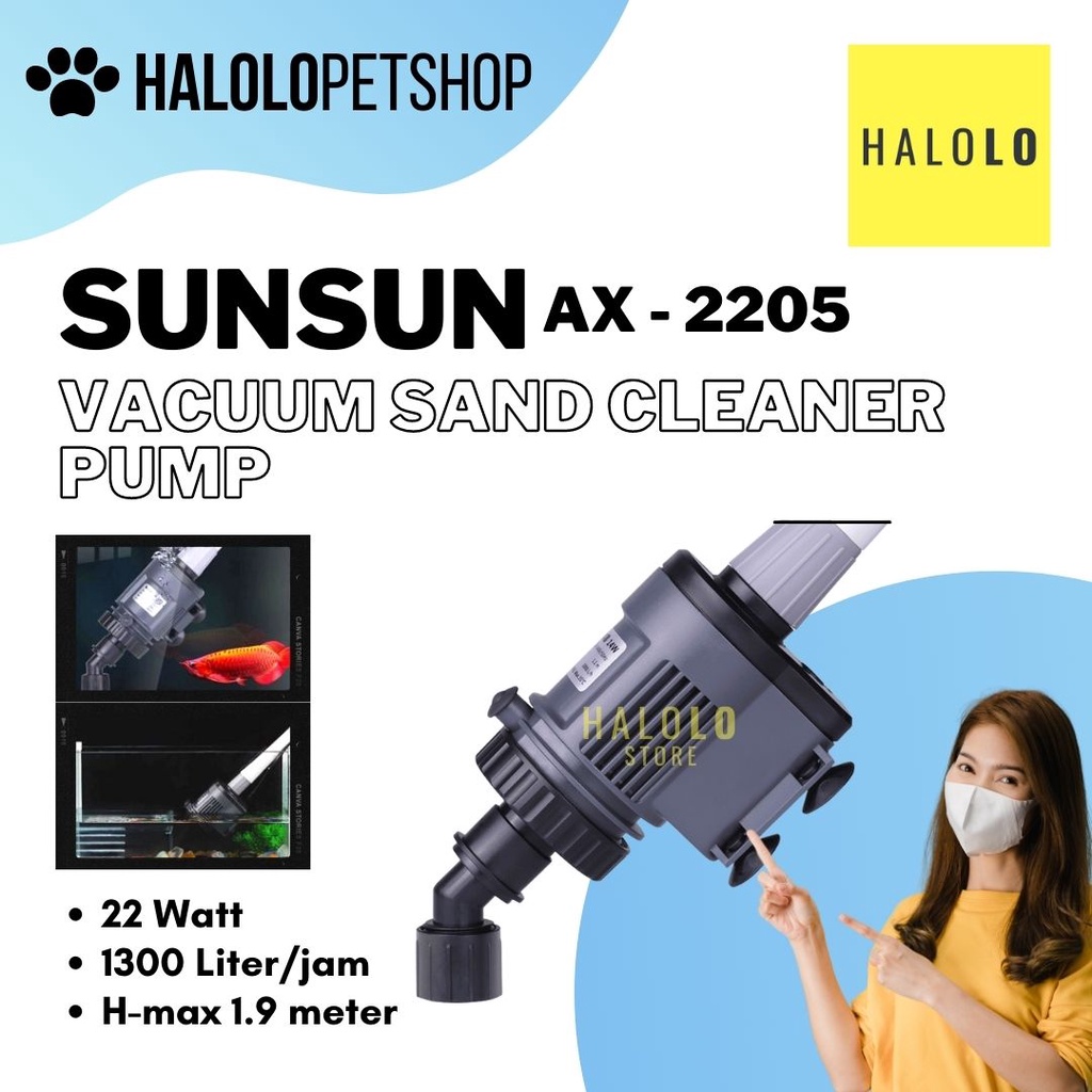 Cleaner Pump Aquarium Penguras Air Sand Cleaner Vacum SUNSUN AX - 2205