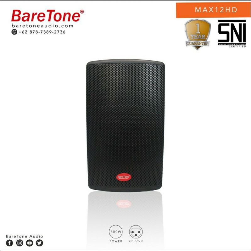 Speaker Active BARETONE MAX12HD MAX12 HD Speaker 12 in ORIGINAL