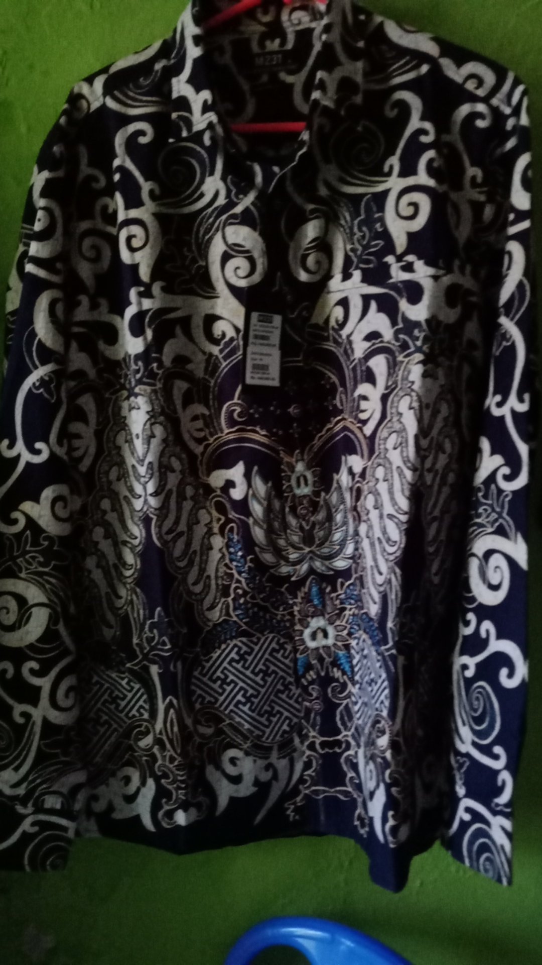 M231 Kemeja Pria Batik Panjang Navy 1590b