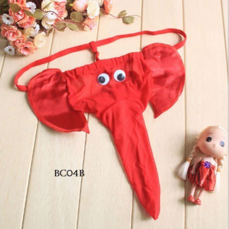 Celana Sexy Pria / Thong Pria Sexy G String T panty Celana Dalam Laki laki Gajah Motif / Underware L