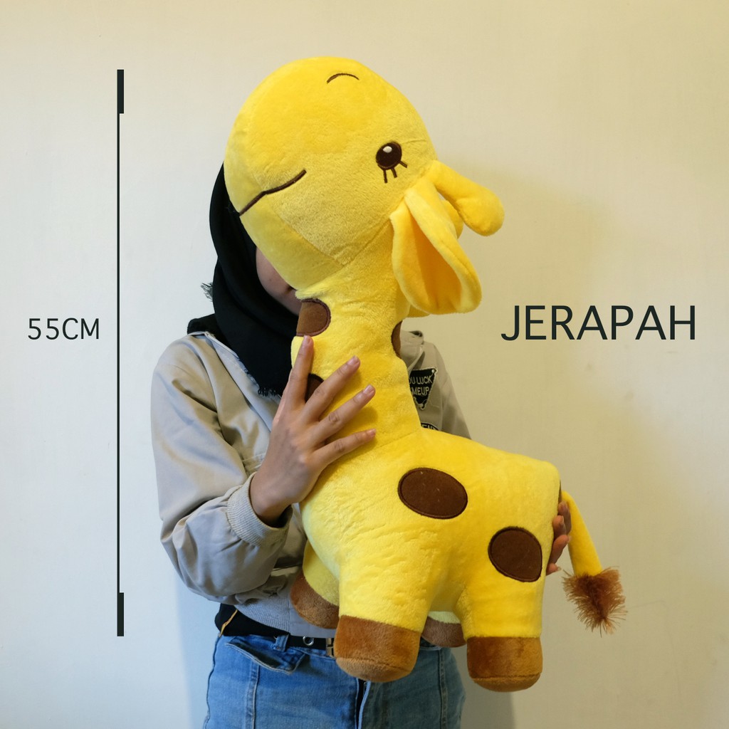 bantal guling boneka jerapah girrafe bahan lembut animal hewan safari