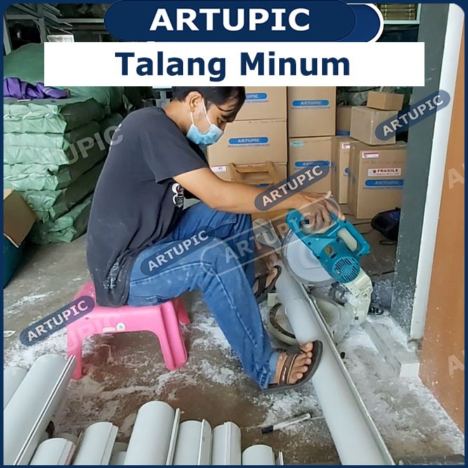 Talang Minum 2 inch Tempat Minum Ayam Pipa Belah 4 meter