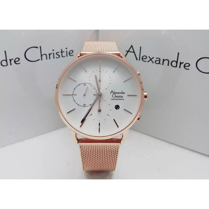 JAM TANGAN PRIA ALEXANDRE CHRISTIE AC 6555 ROSEGOLD ORIGINAL BERGARANSI RESMI