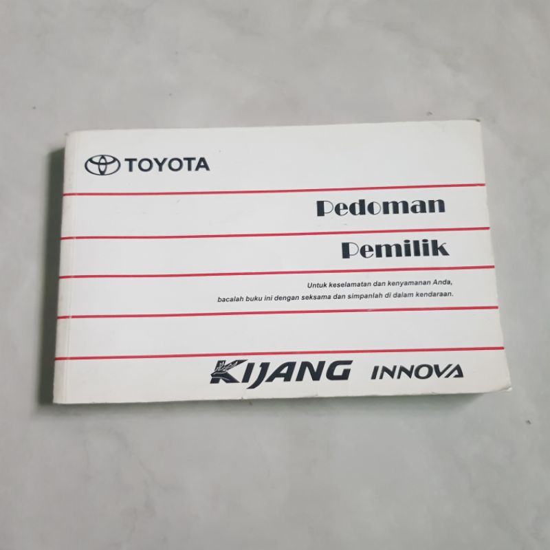 Jual Buku Manual Book Mobil Kijang Innova Original Shopee Indonesia