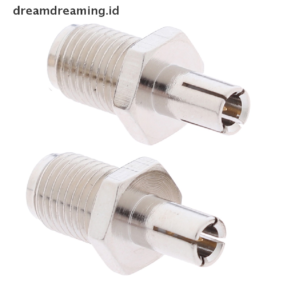 2pcs Adapter Konektor RF Coaxial Jack SMA Female Ke TS9 Male Plug