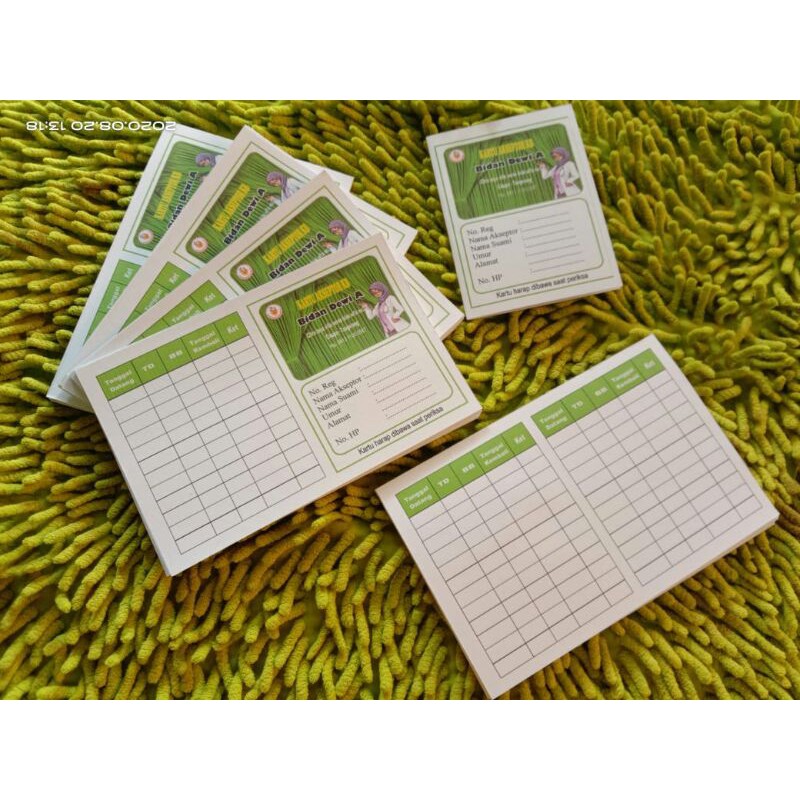 Kartu Akseptor KB Warna Motif - Kartu KB - Kartu KB 2 lipat - Kartu KB Bidan - kesehatan-8
