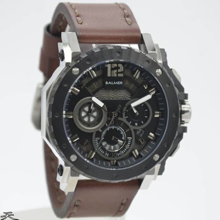 jam tangan / Watch_Id BALMER ORIGINAL 7935 SILVER BLACK LEATHER BROWN