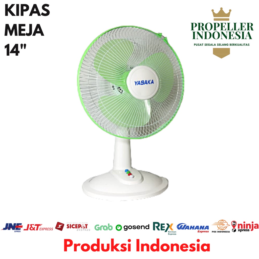 Kipas Angin Portable 14Inch Desk Fan Portable Hijau - 1401 Kipas Angin Mini Kipas Angin Meja Kipas Portabel