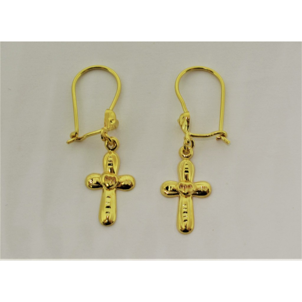 anting anak dan dewasa emas asli kadar 70 16k 750 75 17k rosegold salib gold cross gantung panjang duduk paku tusuk bulat giwang kerabu hooks dewasa