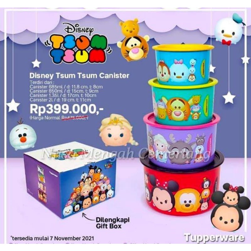 Jual Disney Tsum Tsum Canister Toples 