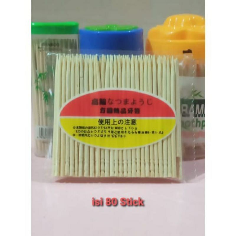 TUSUK GIGI bambu - BAMBU - 1PAX +-80PCS