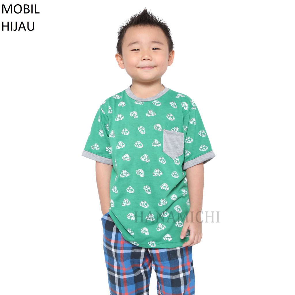 Hanamichi MOBILE Kaos Anak Sablon Lengan Pendek