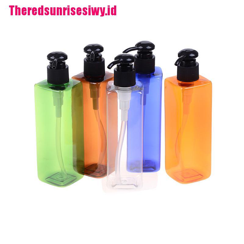 1pc Botol Dispenser Sabun Cair / Sampo Model Pompa Tangan Bahan Plastik 250ml Untuk Kamar Mandi