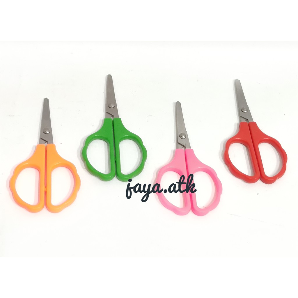 GUNTING KERTAS KECIL MURAH SERBAGUNA 4 INCH WARNA WARNI GUNINDO SSS SCISSORS