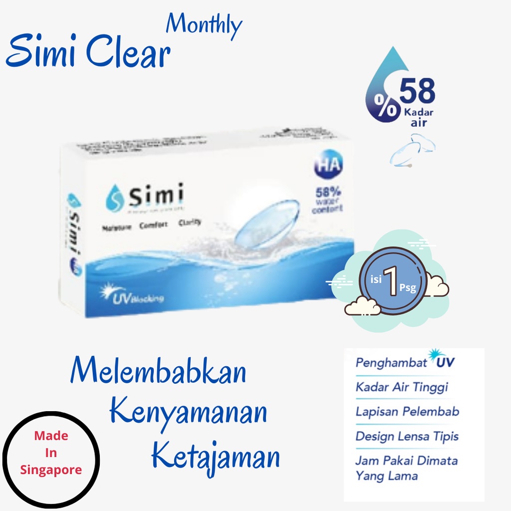 SOFTLENS CLEAR / BENING BULANAN SIMI CLEAR 58  (- 0.50 sd - 15.00)