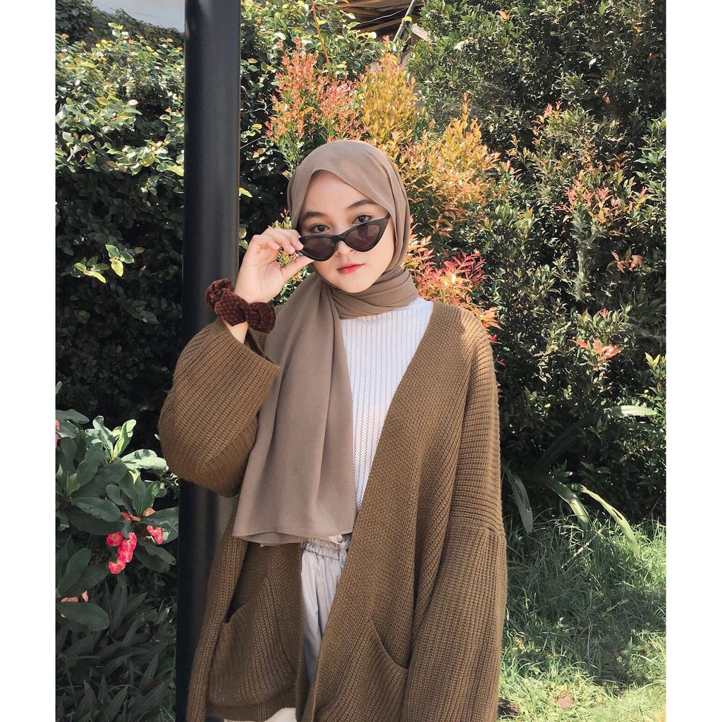 Cardigan - Cardigan Oversize - Atasan Cardy Rajut - Long Cardy Terbaru - Cardigan Saku Premium