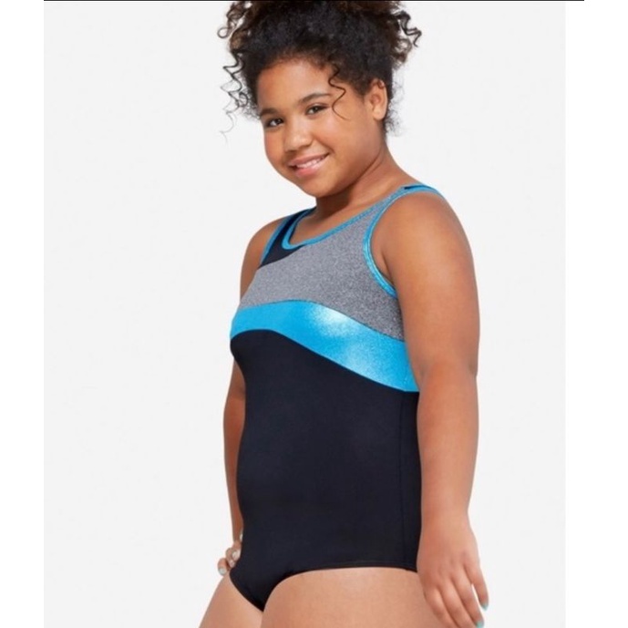 Justice gymnastic leotard blue