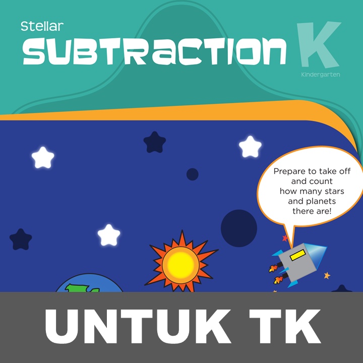 Stellar Subtraction Buku Aktivitas Anak TK Belajar Matematika