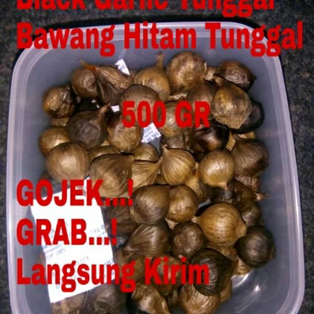 

BAWANG PUTIH HITAM TUNGGAL - BAWANG HITAM LANANG - BLACK GARLIC 500 GRAM