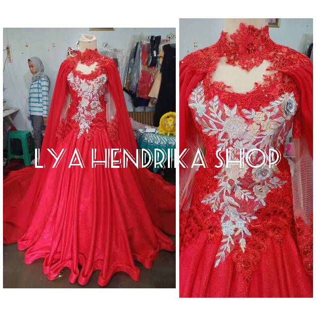 Baju pengantin / gaun pengantin ekor