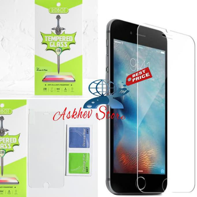 Tempered Glass Robot Iphone 6+ 2.5D Anti Gores Kaca Screen Guard