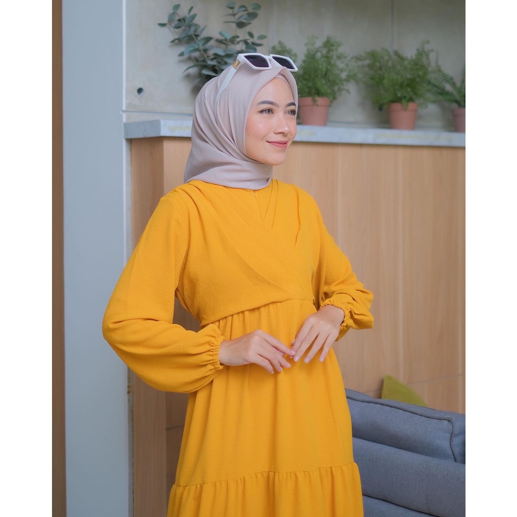 GINA CRINGKLE / DRESS PESTA / DRESS LEBARAN / DRESS KONDANGAN / DRESS POLOS