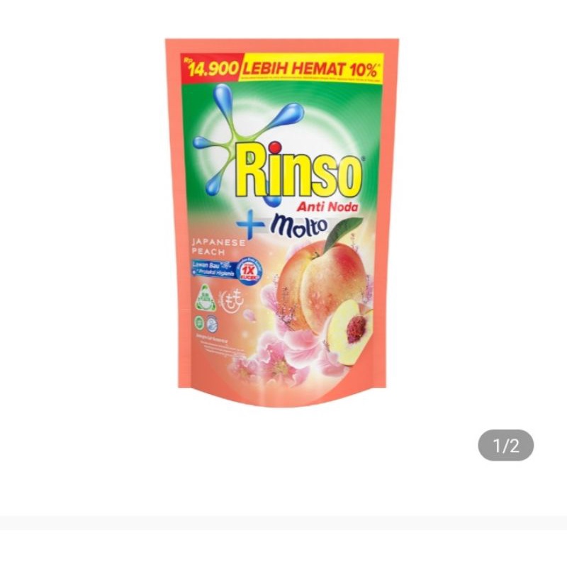 Rinso  Deterjen cair molto japanese peach 625ml