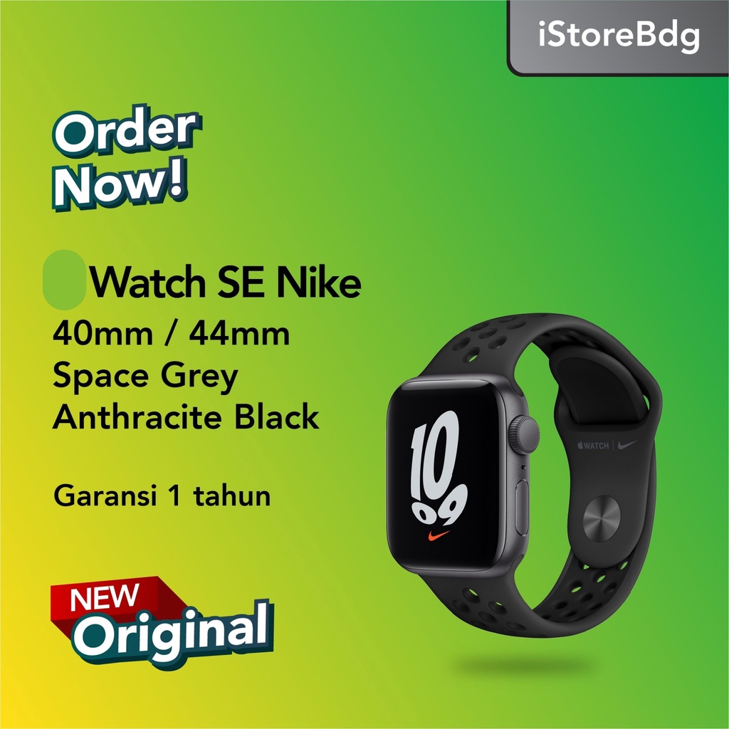 Watch SE Nike 40mm 44mm Space Grey with Anthracite Black