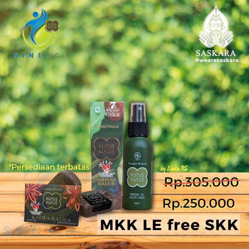 Minyak Kutus Kutus Herbal Organic (MKK) 100ml Limited Edition Free Sabun Kalila Kalila (SKK) 90gr