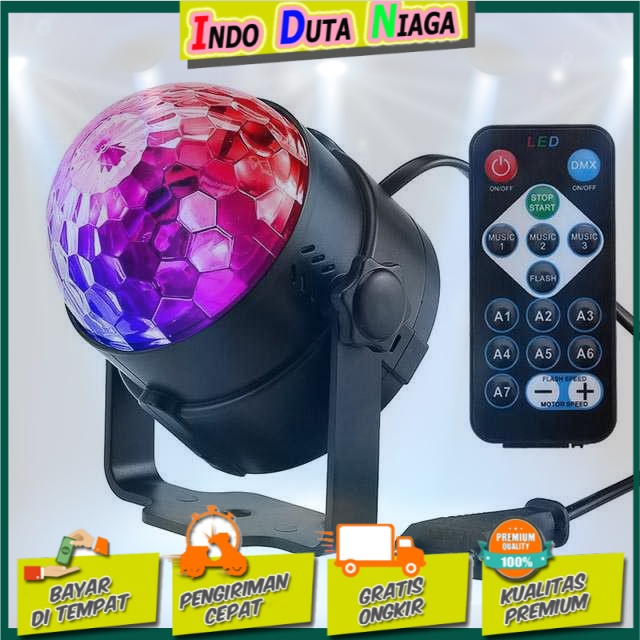 AGM Proyektor LED Lampu Disco + Remote Control EU Plug - CY-LV-RG