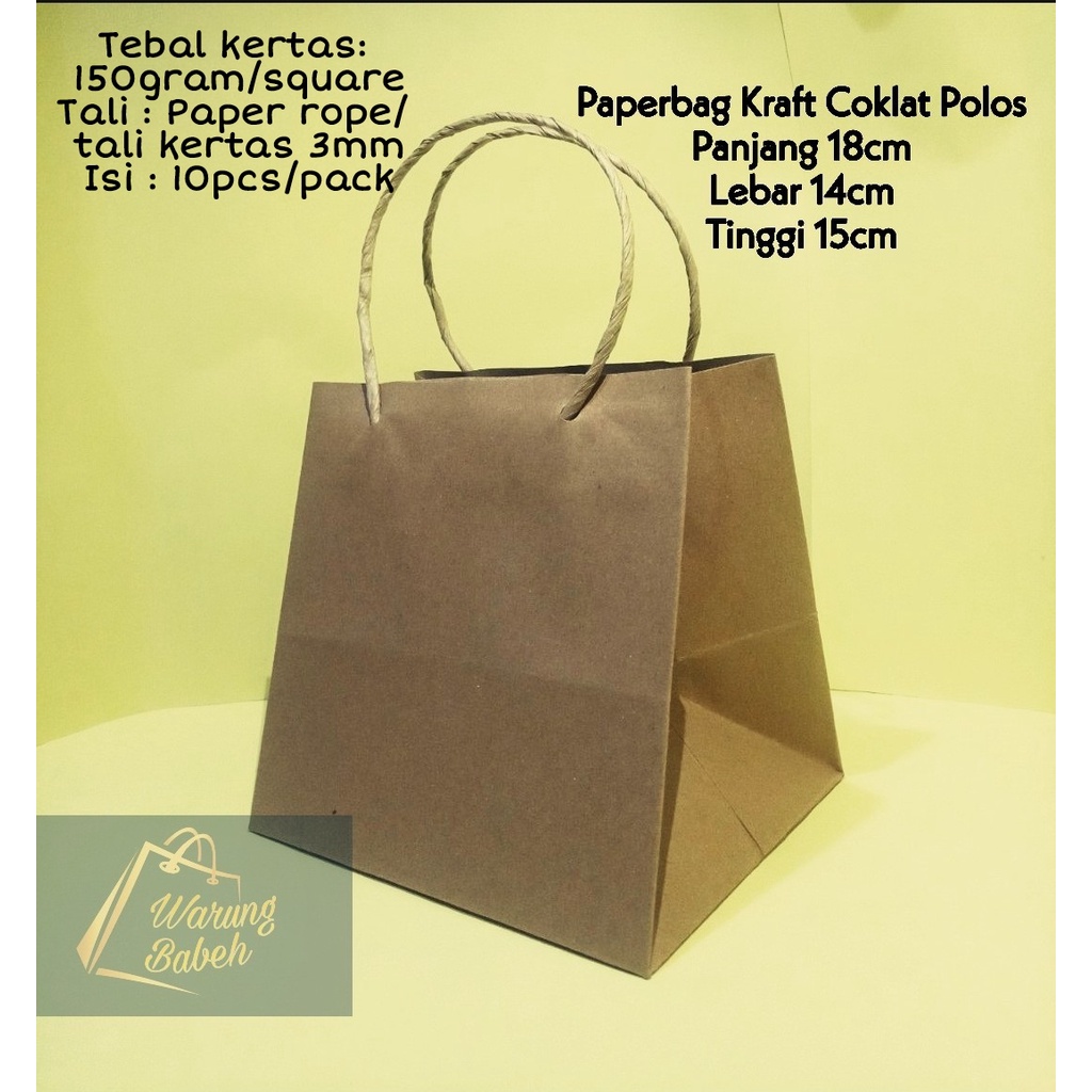 

Paper Bag P18 x L14 x T15 untuk toples kue kering 500gr, dus snack, bingkisan ultah, souvenir dll