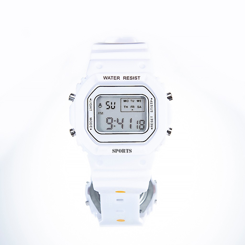 COD✔Jam Tangan Elektronik Motif Bunga Daisy Kecil Anti Air Untuk Wanita Jam Tangan Motif Bunga-white