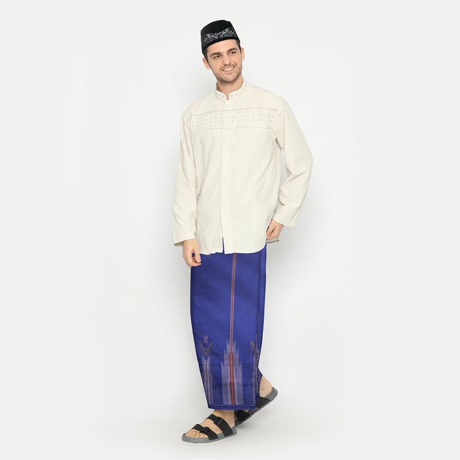 Sarung ATLAS Idaman Harmoni Seroja Biru 01