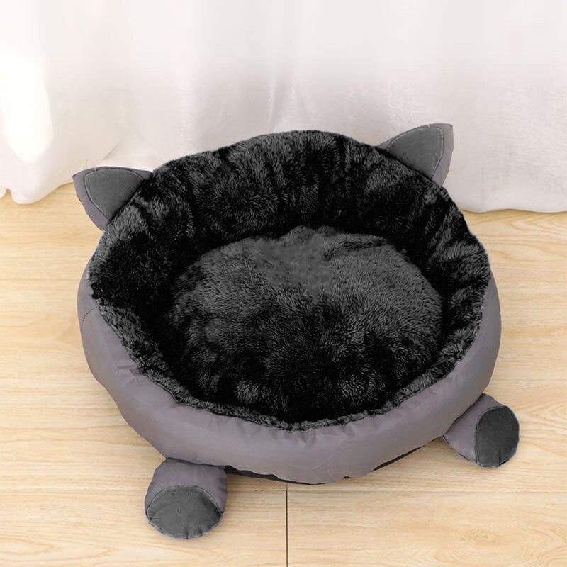Tempat Tidur Kucing Dan Anjing Murah Lembut Premium/Kasur Kucing Dan Anjing Empuk Dan Murah/Tempat Kucing/Ranjang Kucing/Keranjang Kucing/Cat Bed/Rumah Kucing/Kandang Kucing/pelengkapan Kucing Dan Hewan-Hitam