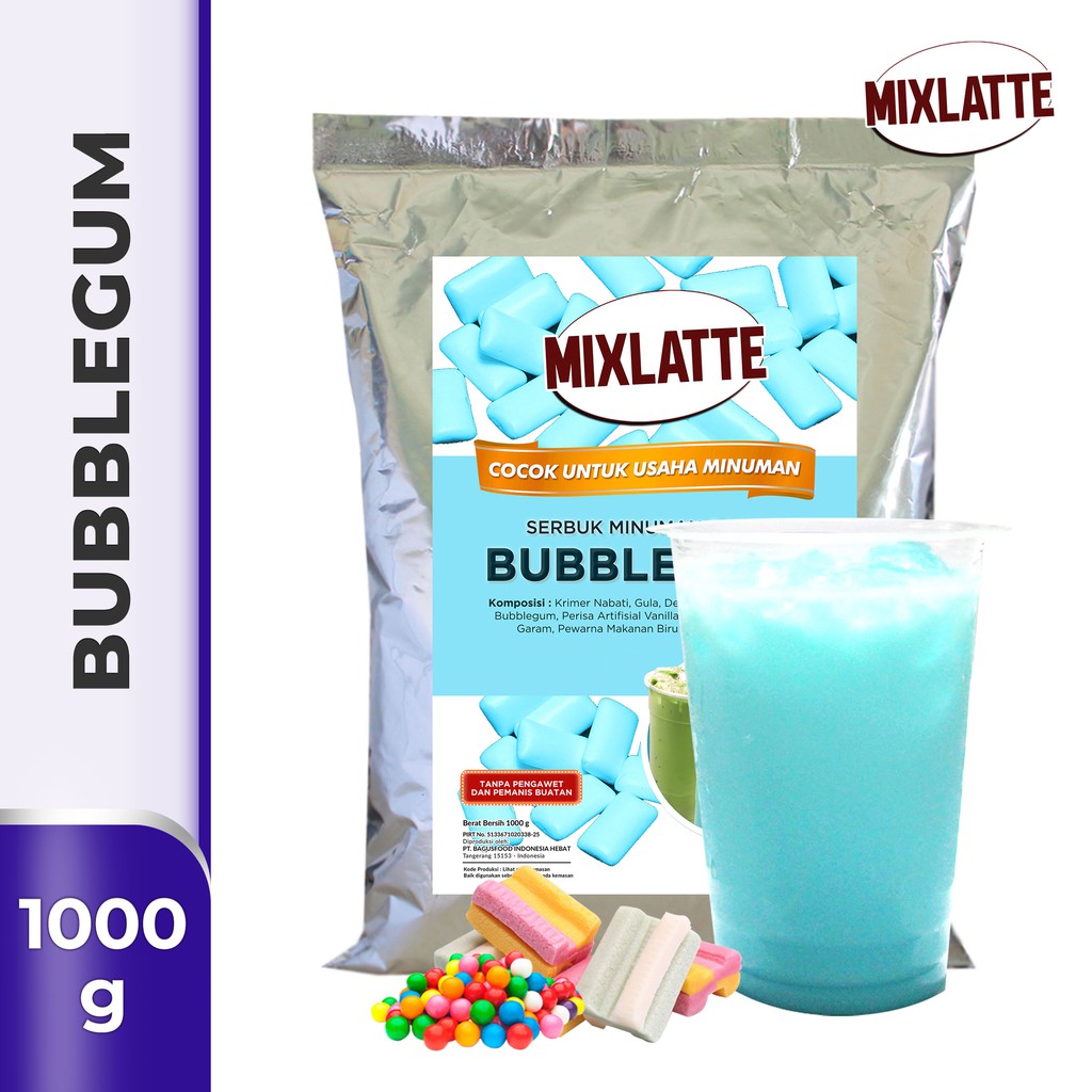 

Powder Drink Bubuk Minuman Rasa BUBBLEGUM MIXLATTE 1Kg