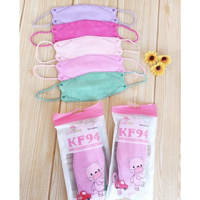 MASKER KF94 ANAK MASKER ANAK LEMBUT MASKER ANAK POLOS MIX MASKER ANAK CAREION WARNA