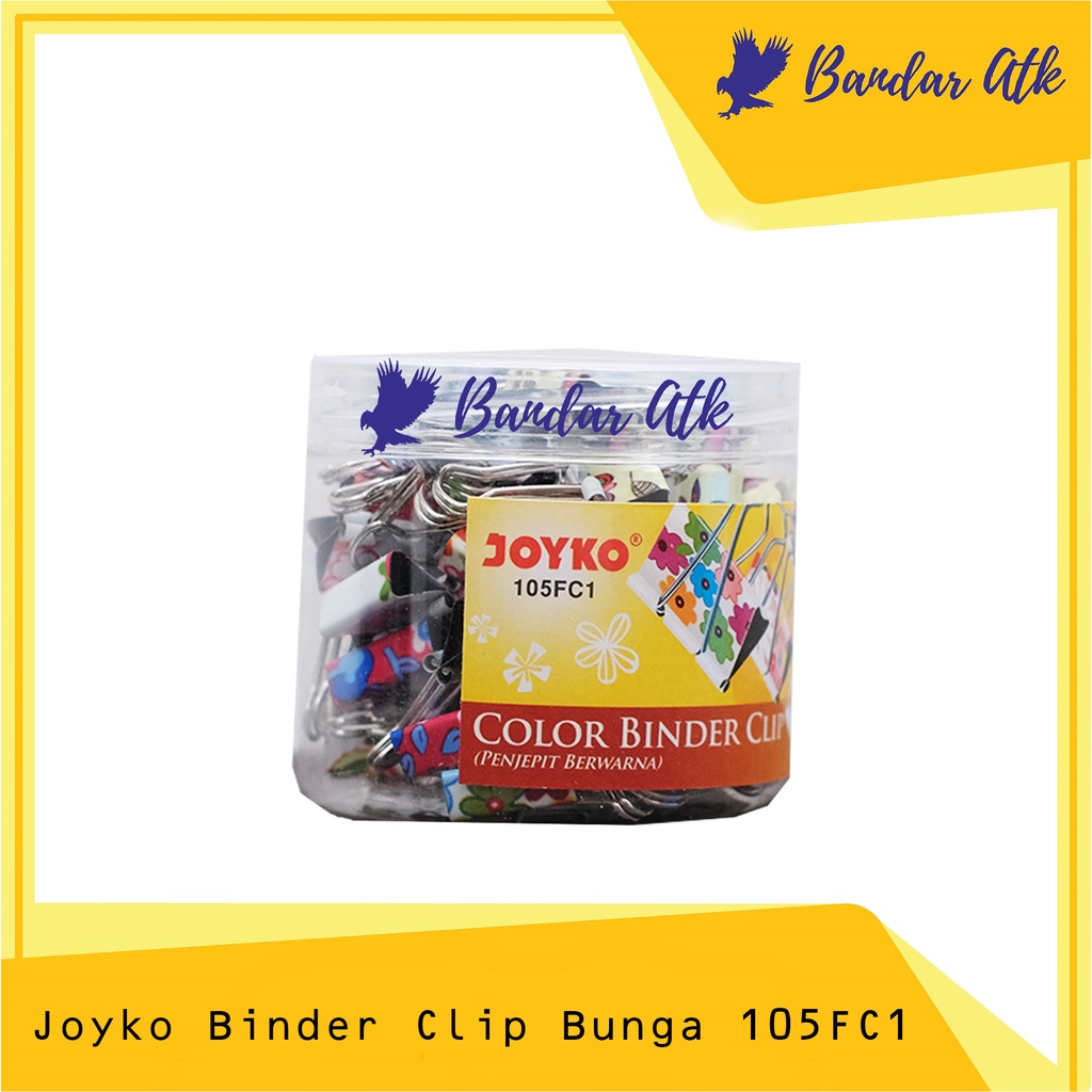 

Binder Clip Joyko 105FC1 Bunga Klip Penjepit Kertas [1 DRUM 60 PCS]