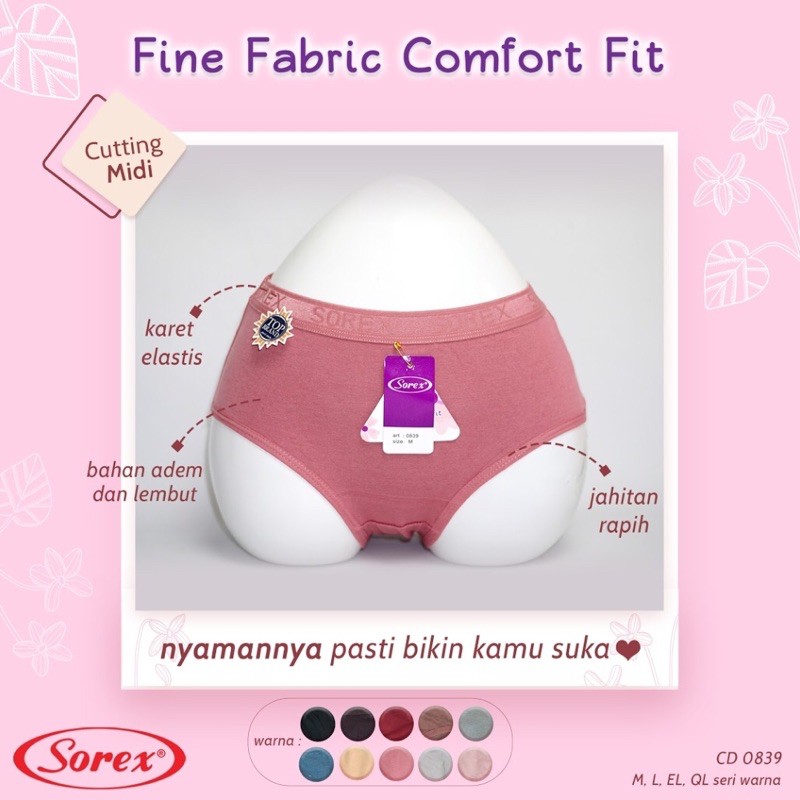 Cd sorex 0839 celana dalam sorex polos 0839