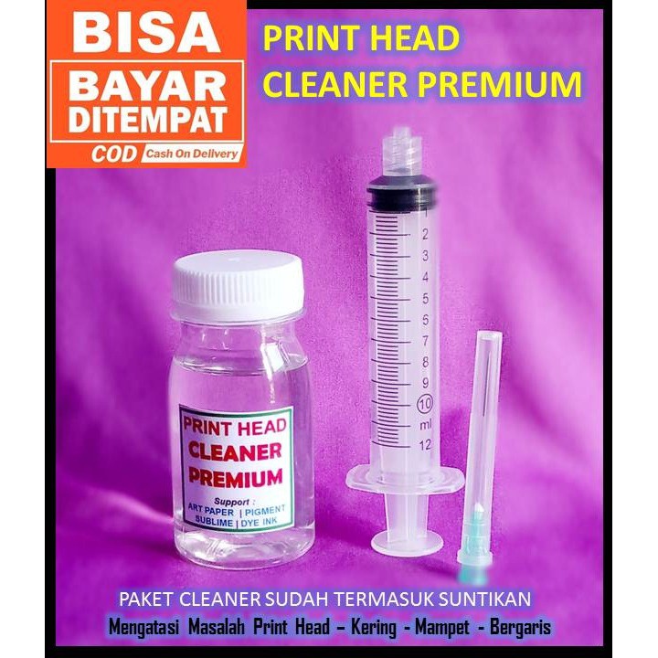 PRINT HEAD CLEANER PREMIUM Pembersih Head Printer Canon Epson HP Tinta Dye Art Paper Sublime Pigment