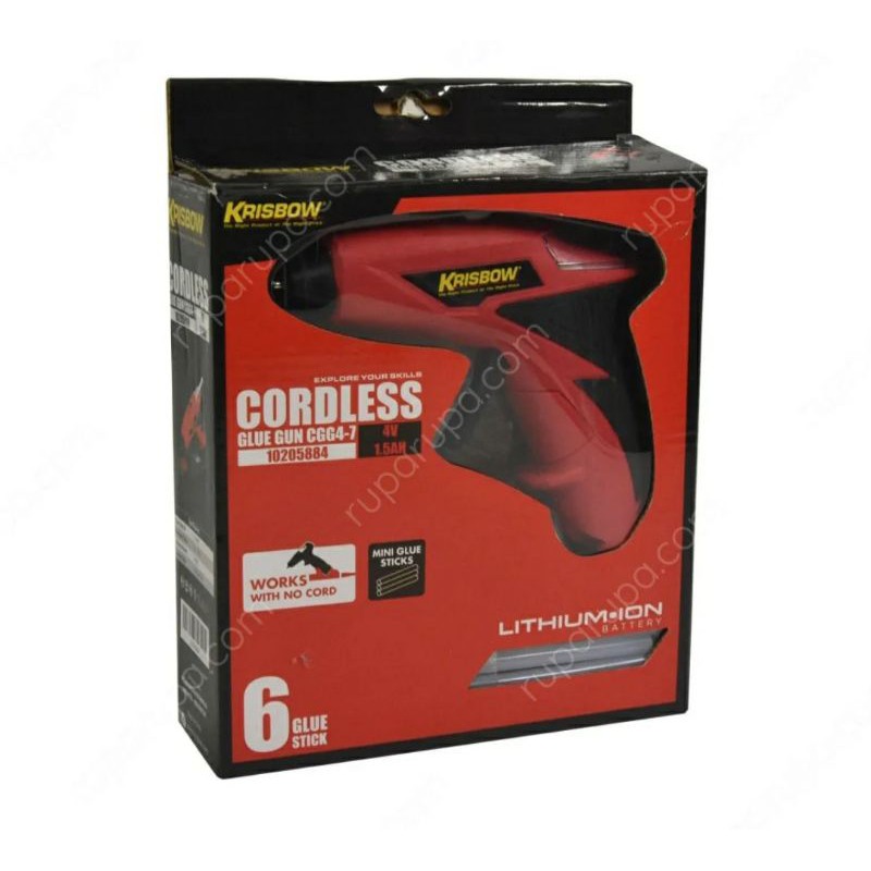 cordless glue gun lem tembak tanpa kabel KRISBOW