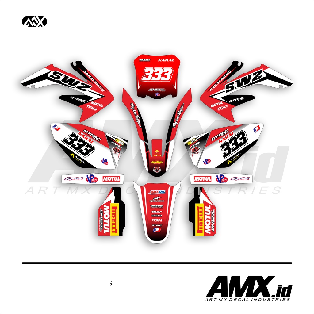 Decal crf 250 old merah