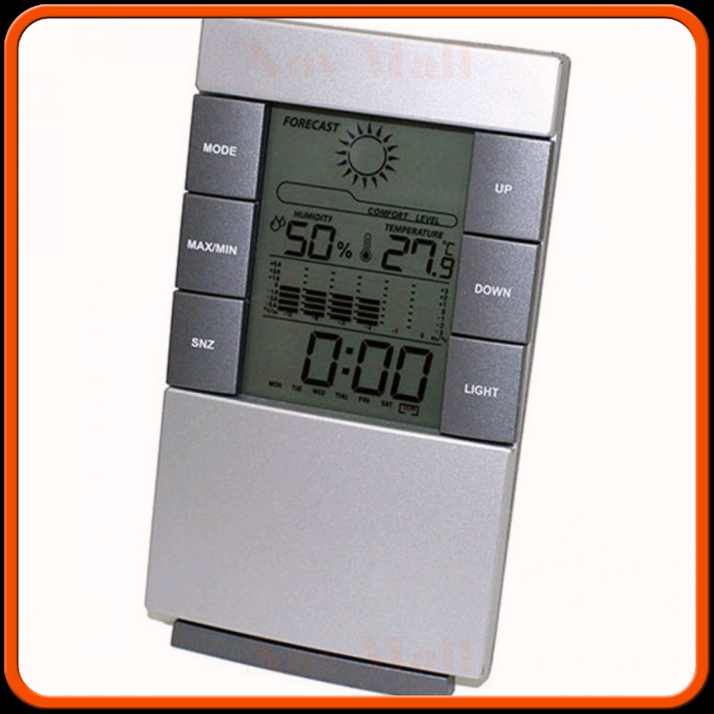 Weather Station Humidity Temperature Alarm Clock Jam Alarm - 3210