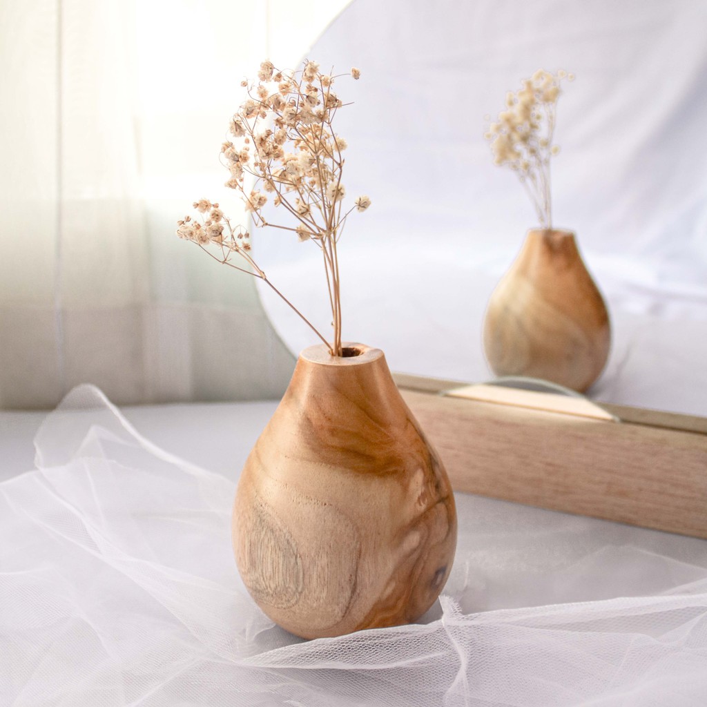 MARUTA BAWANA COLLECTION WOODEN FLOWER VASE VAS BUNGA KAYU HIASAN RUMAH AESTHETIC HADIAH Shopee Indonesia