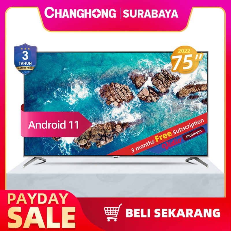 Jual New Changhong Led Tv Inch K Uhd Google Certified Android Smart